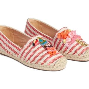 J Crew Raffia Parrot/Palm Tree Espadrilles